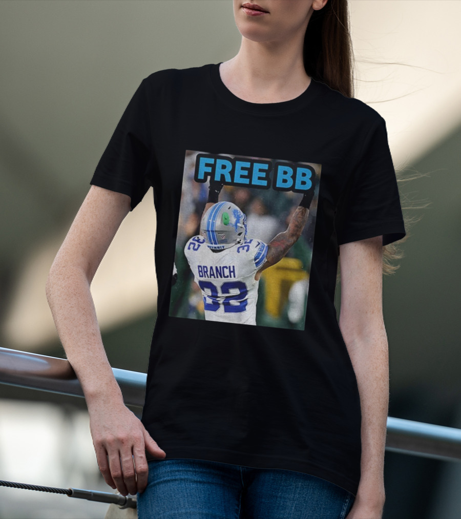 Free BB Brian Branch 32 Detroit Lions Football Fan Gear T-Shirt
