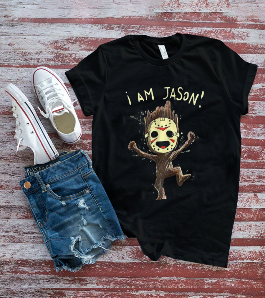 Groot I Am Jason Voorhees Funny Mask Parody T-Shirt