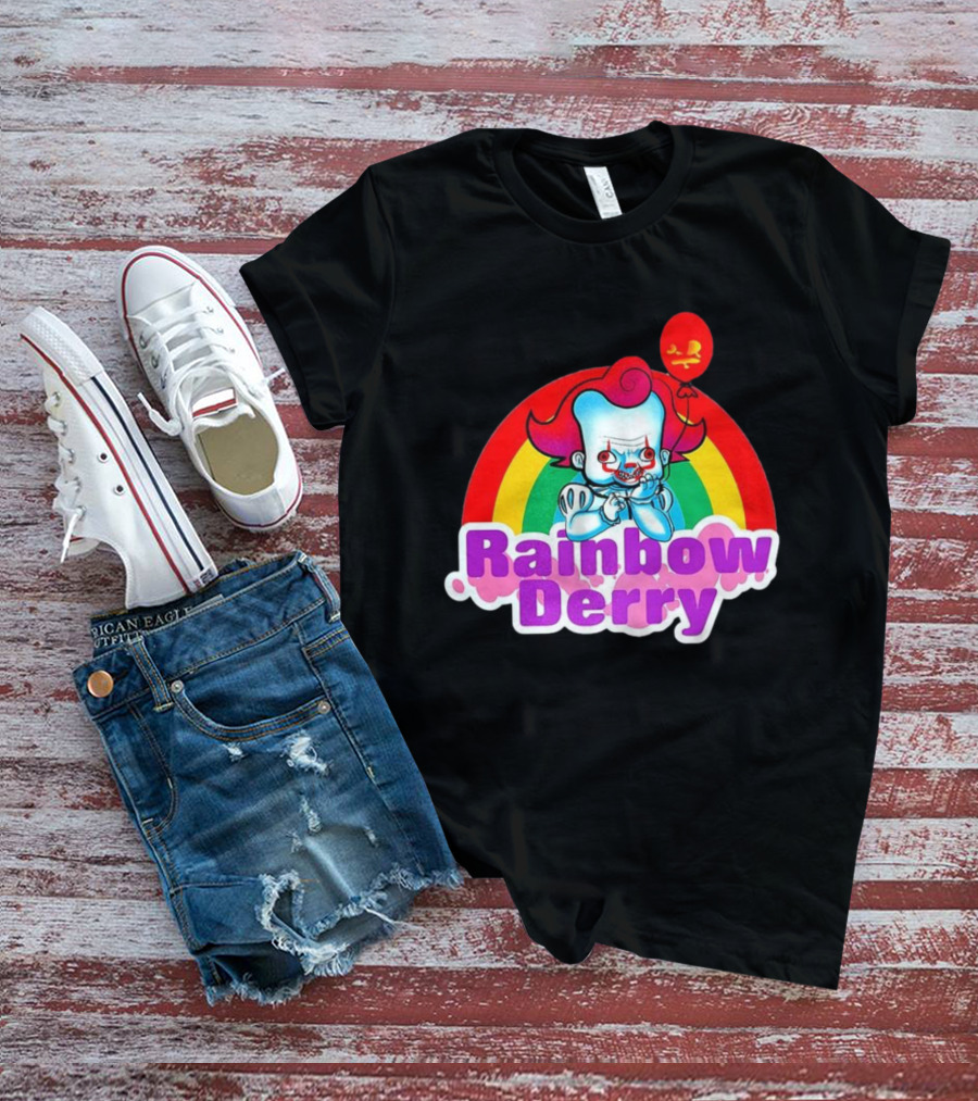 Rainbow Derry Pennywise Infant Balloon Cartoon T-Shirt