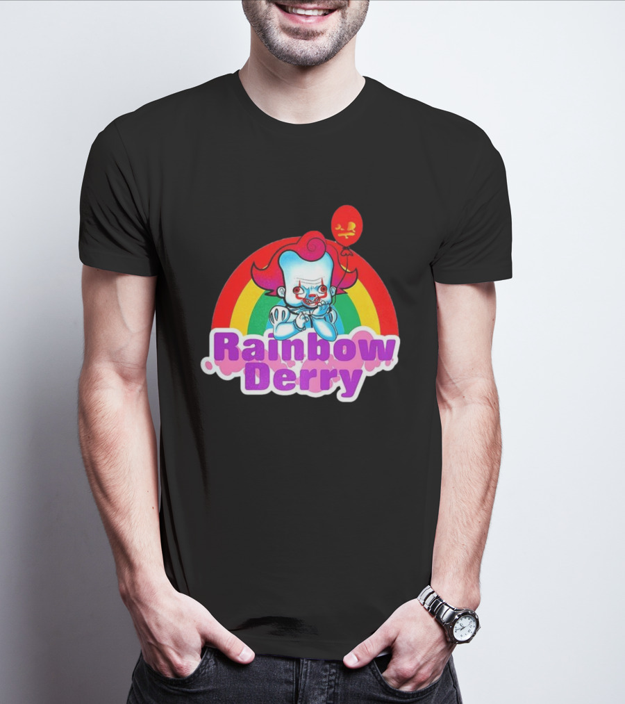 Rainbow Derry Pennywise Infant Balloon Cartoon T-Shirt