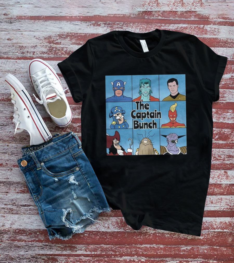 The Captain Bunch The Brady Bunch Cartoon Characters Inspired Design T-Shirt