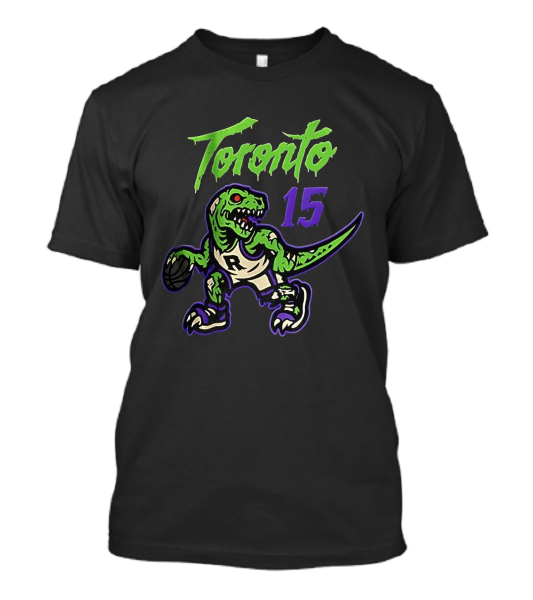 Toronto Raptors Zombie Raptor Dripping Text 15 T-Shirt