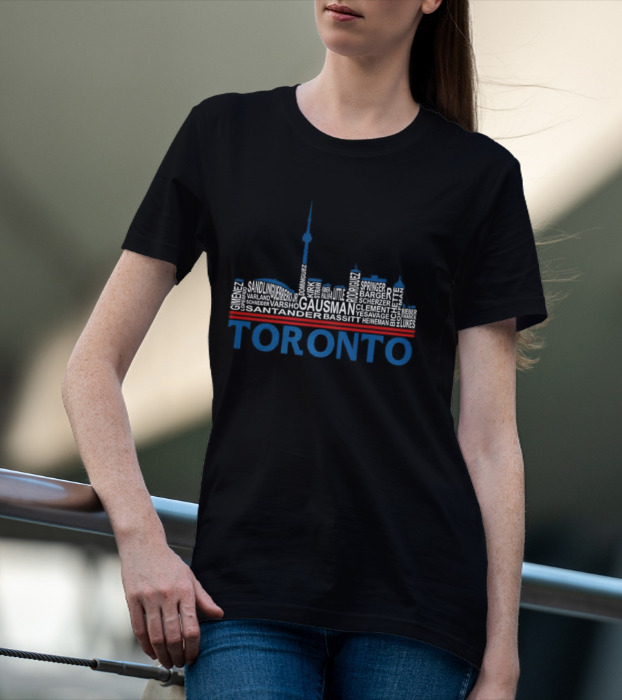 World Series 2025 Toronto Blue Jays Player Toronto Skyline T-Shirt
