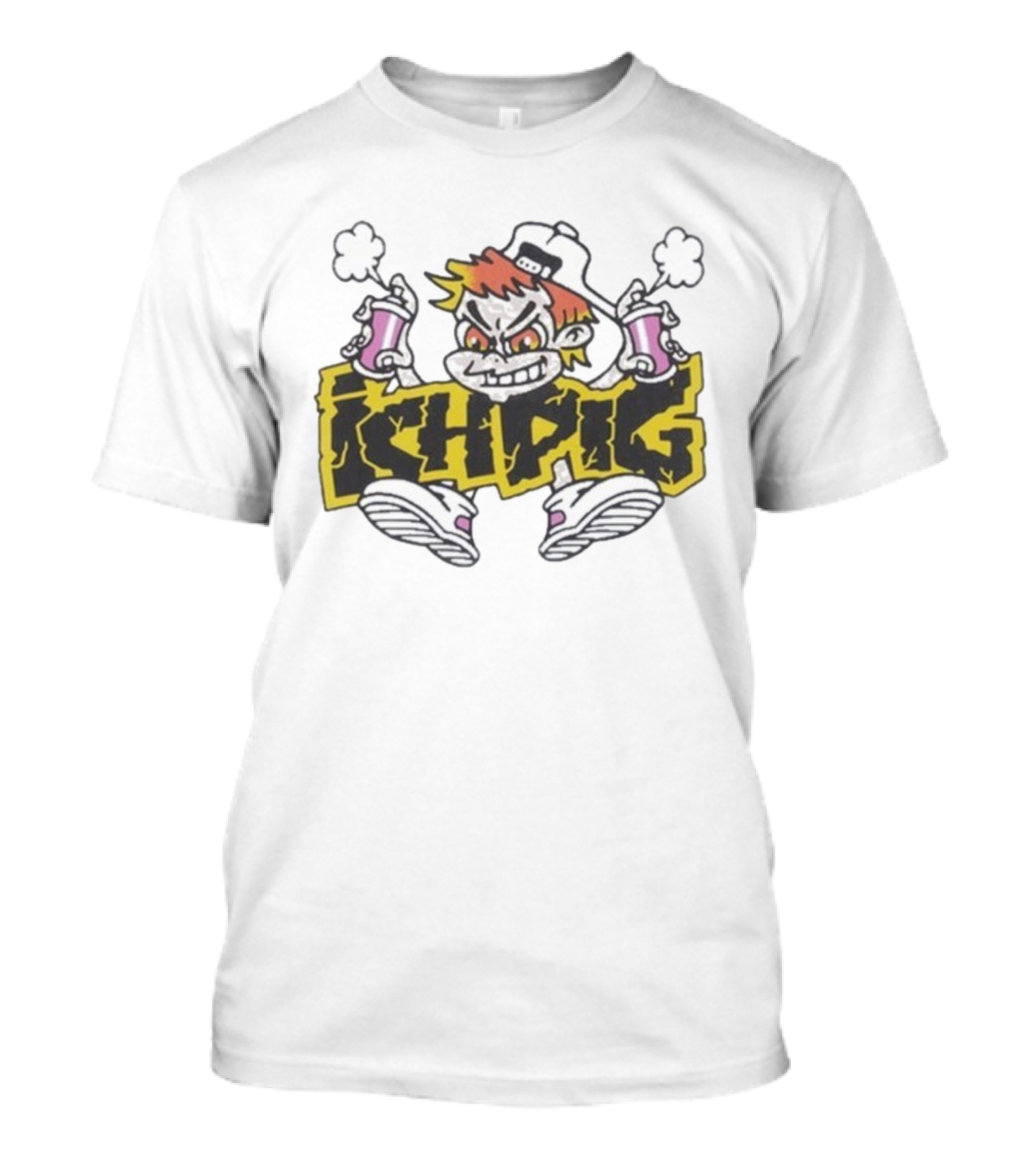 ICH-PIG Aeroboy Graffiti Character Streetwear Collection T-Shirt