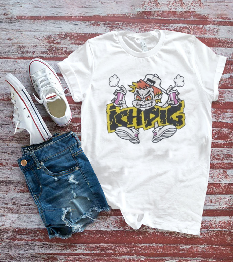 ICH-PIG Aeroboy Graffiti Character Streetwear Collection T-Shirt