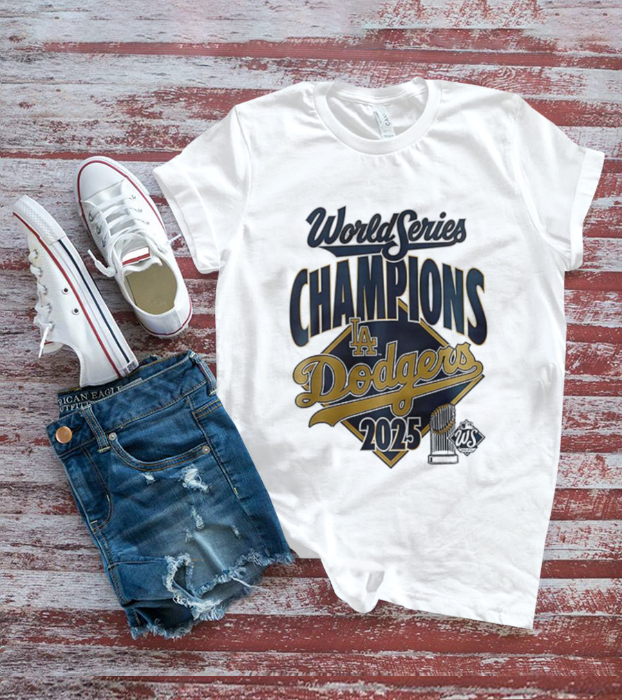 Los Angeles Dodgers 2025 World Series Champions Team Signature T-Shirt