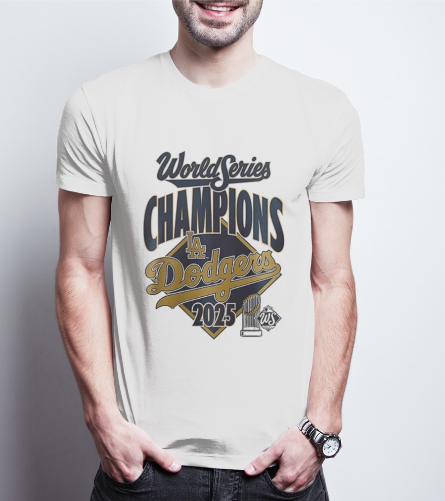 Los Angeles Dodgers 2025 World Series Champions Team Signature T-Shirt