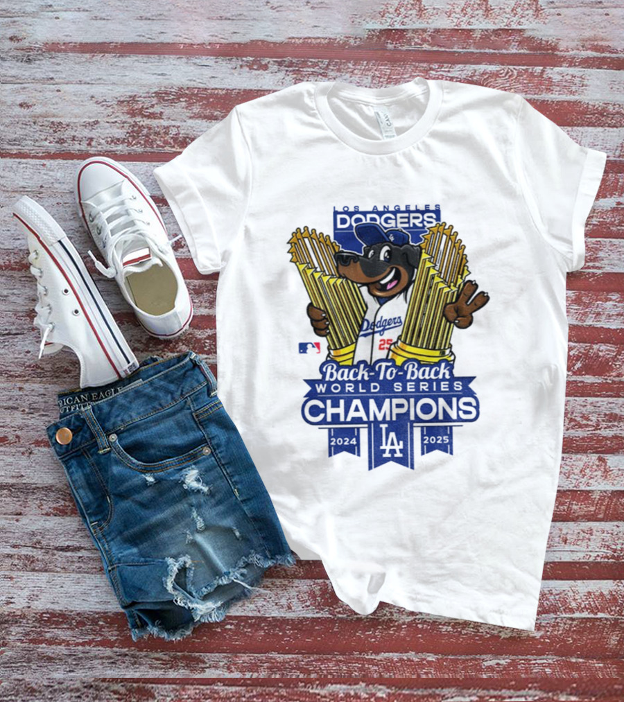 Los Angeles Dodgers Back-to-Back World Series Champions 2024-2025 T-Shirt