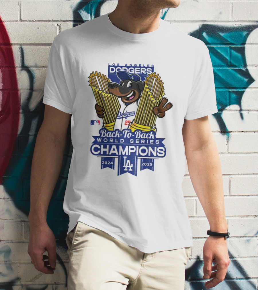 Los Angeles Dodgers Back-to-Back World Series Champions 2024-2025 T-Shirt