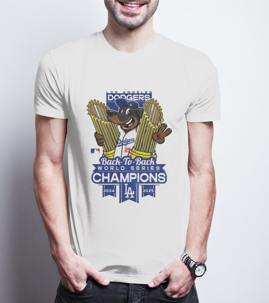 Los Angeles Dodgers Back-to-Back World Series Champions 2024-2025 T-Shirt