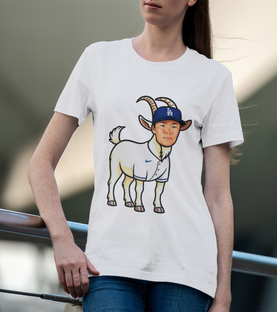 Los Angeles Dodgers Yoshinobu Yamamoto Goat MVP LA Cap T-Shirt