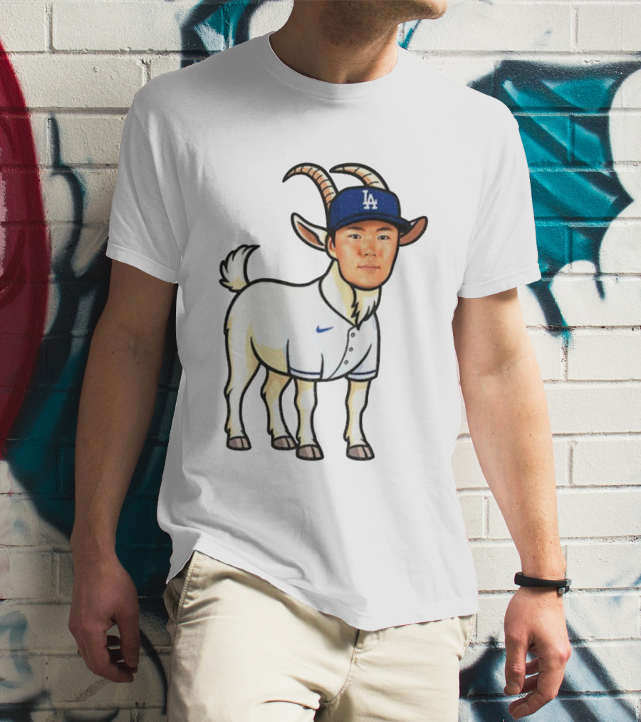 Los Angeles Dodgers Yoshinobu Yamamoto Goat MVP LA Cap T-Shirt