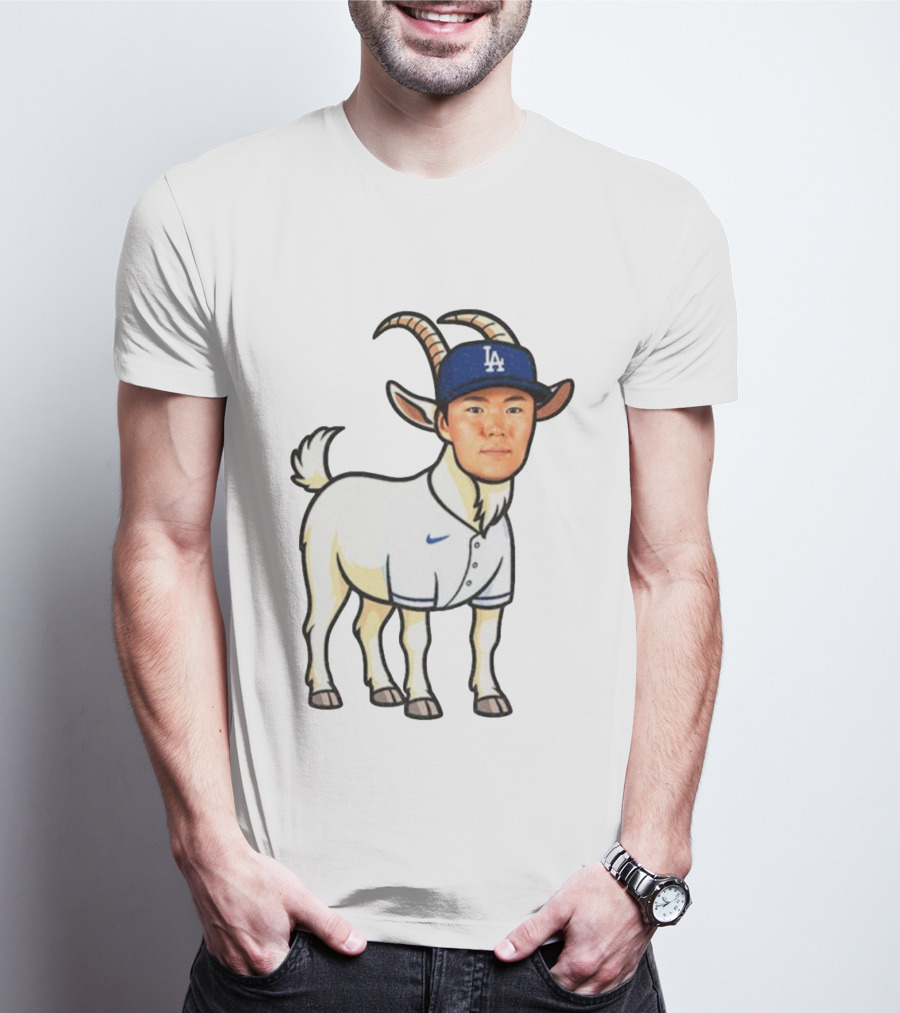 Los Angeles Dodgers Yoshinobu Yamamoto Goat MVP LA Cap T-Shirt