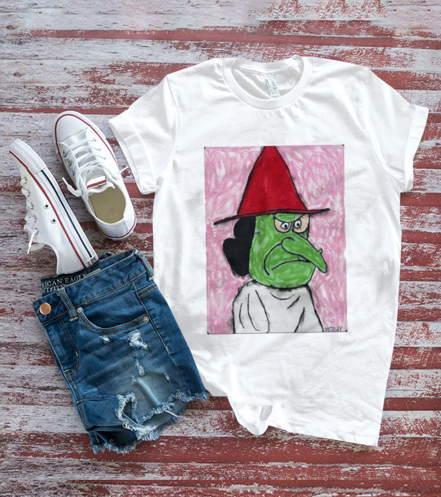 Lucy Van Pelt Witch Costume Red Hat Green Face MGRAY T-Shirt