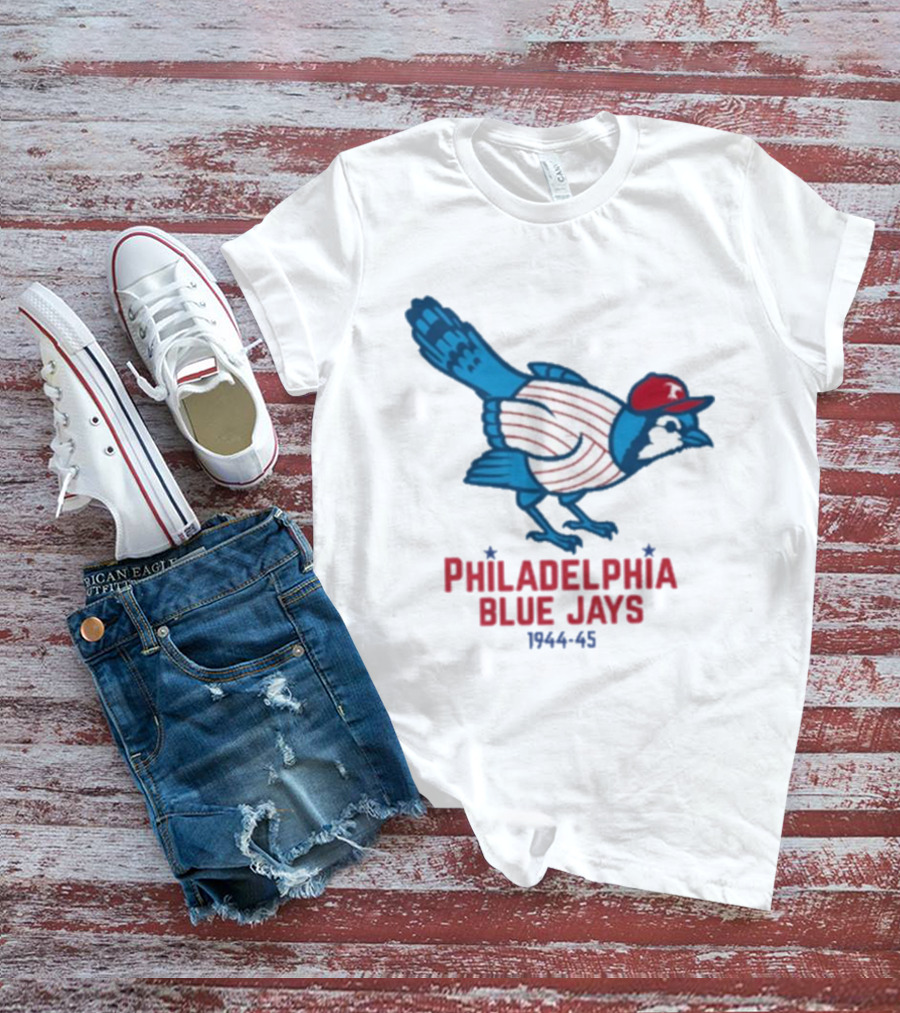 Philadelphia Blue Jays 1944-1945 Mascot Collaboration Phillies Blue Jays T-Shirt