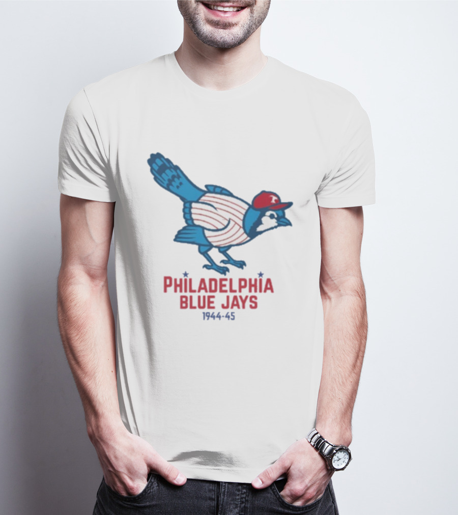 Philadelphia Blue Jays 1944-1945 Mascot Collaboration Phillies Blue Jays T-Shirt