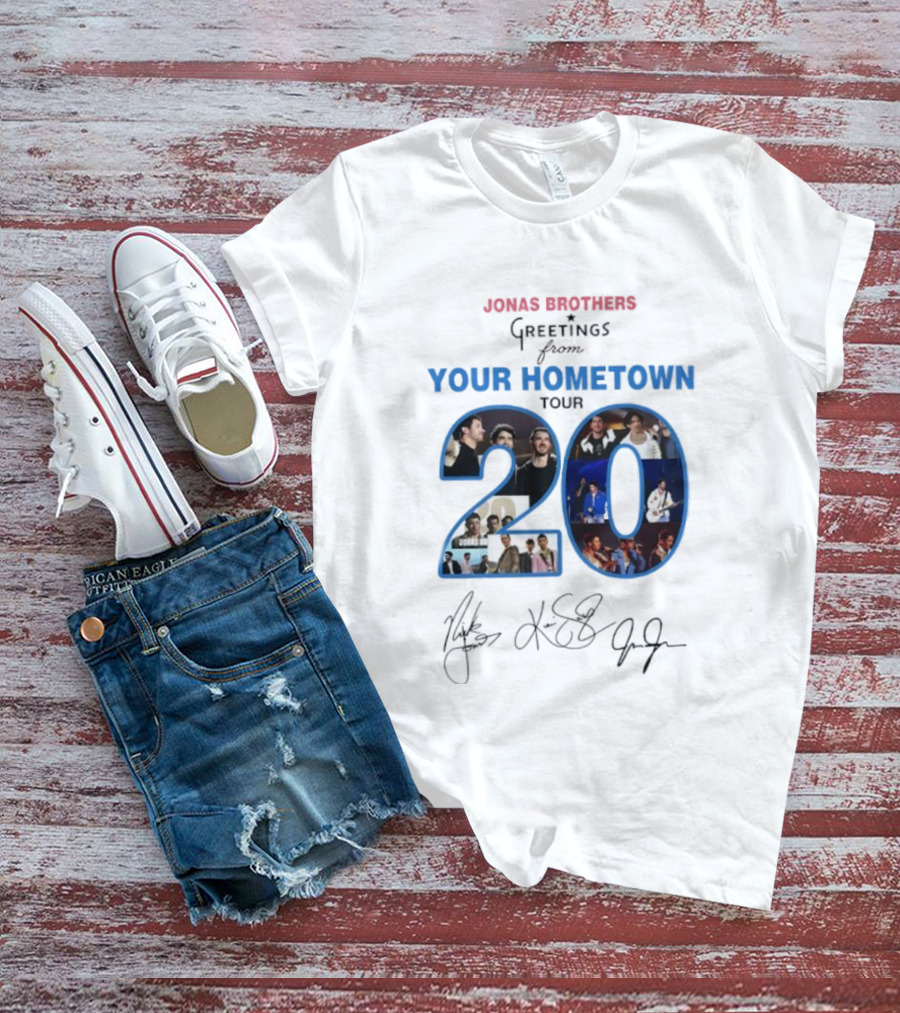 Jonas Brothers Greetings From Your Hometown Tour 2025 20 Signature T-Shirt
