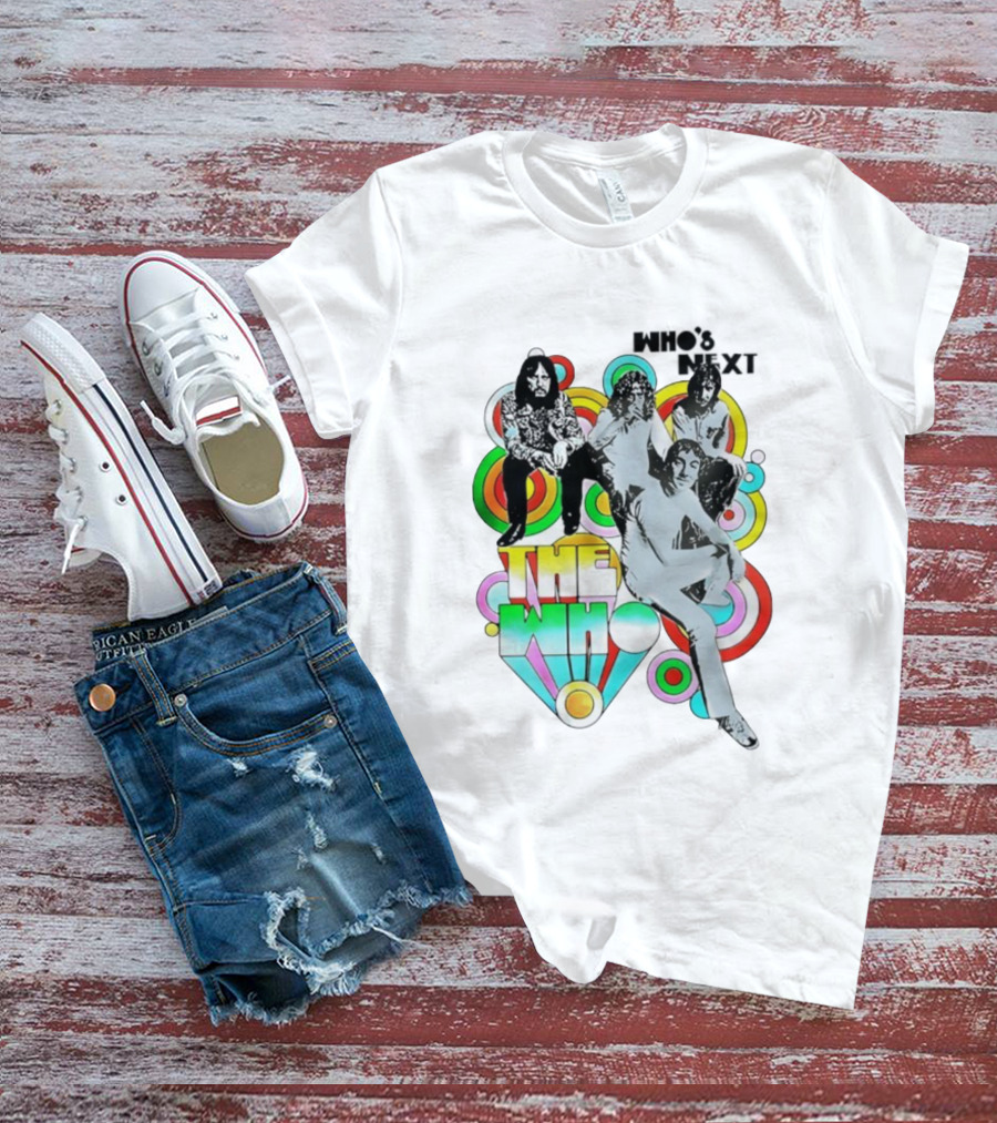 The Who Who's Next Band Members Psychedelic Circles T-Shirt