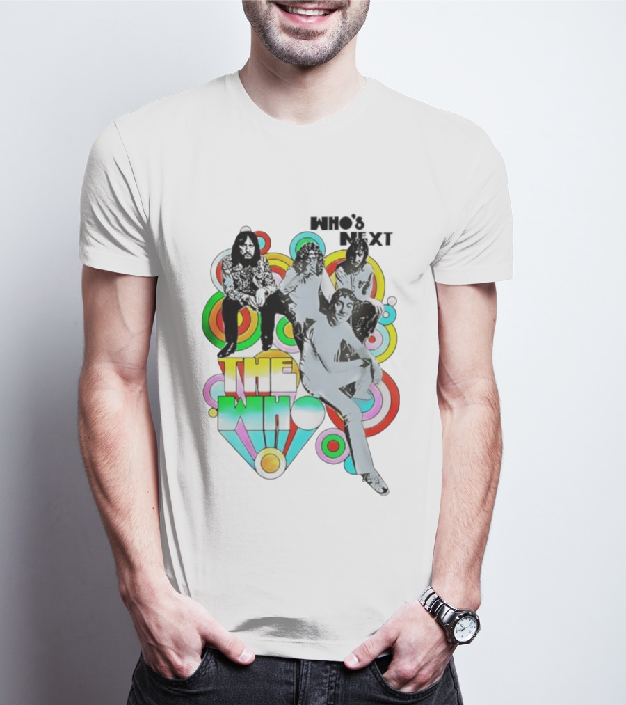 The Who Who's Next Band Members Psychedelic Circles T-Shirt