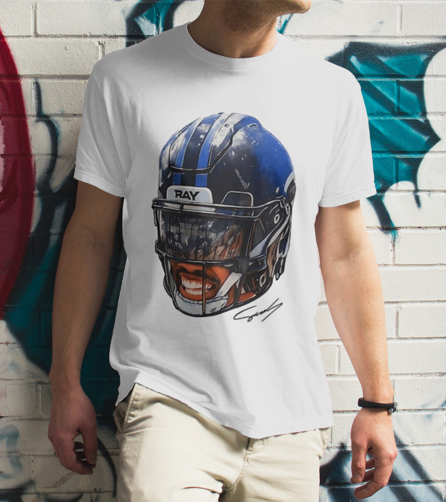 Zay Flowers Big Face Helmet Ravens Football T-Shirt