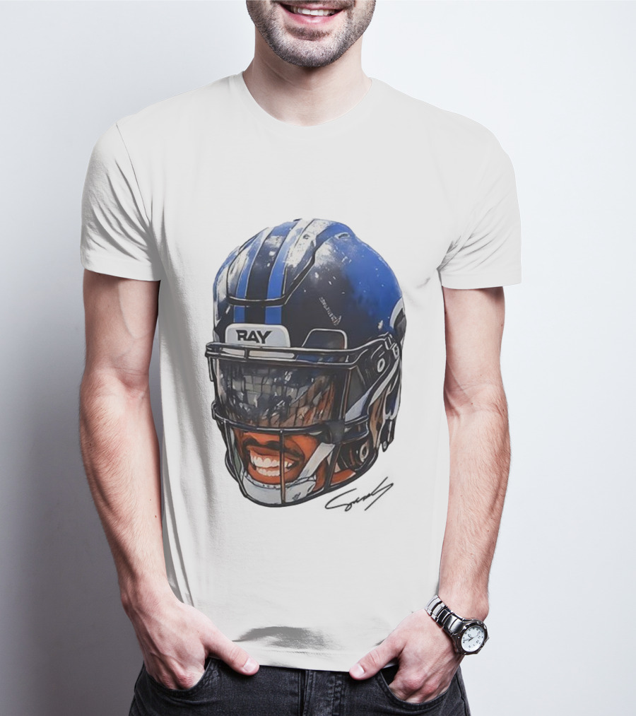 Zay Flowers Big Face Helmet Ravens Football T-Shirt