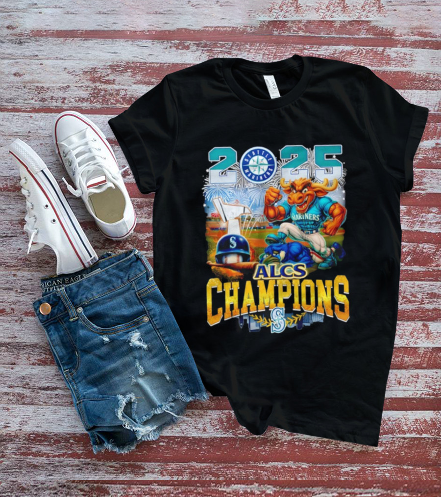 Seattle Mariners 2025 ALCS Champions American League Series MLB Mascot T-Shirt