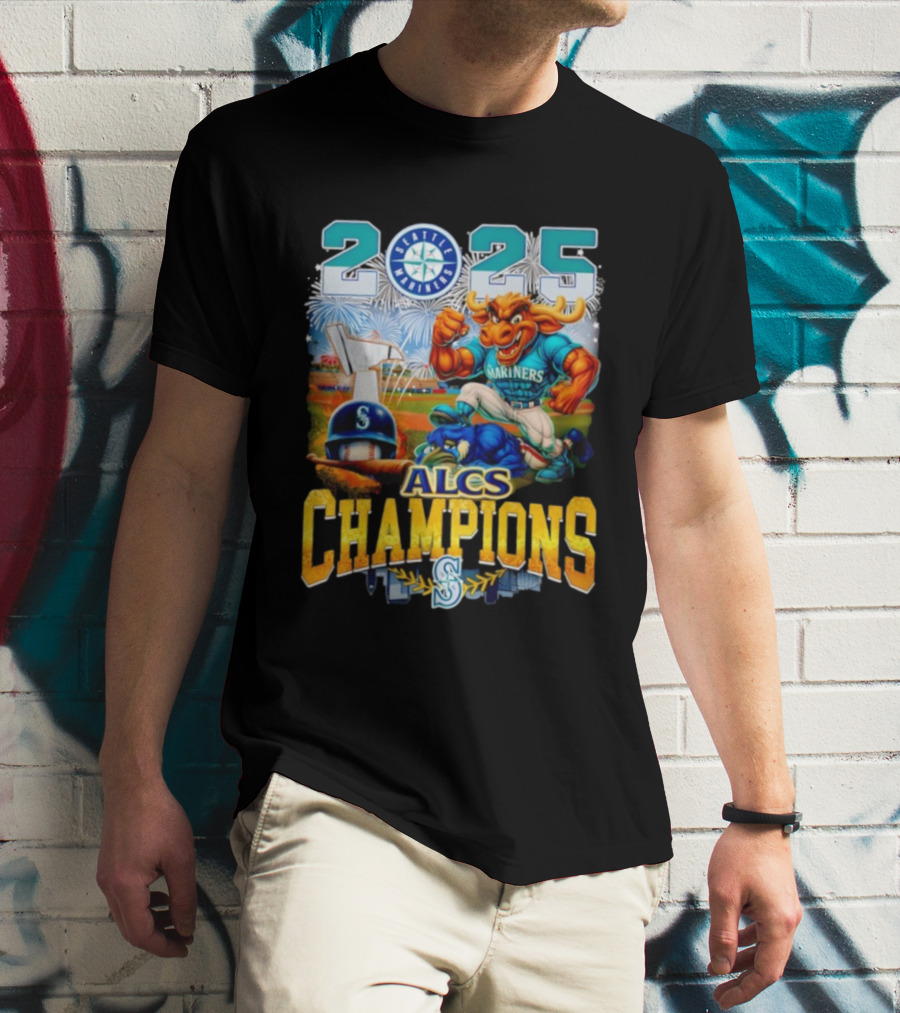 Seattle Mariners 2025 ALCS Champions American League Series MLB Mascot T-Shirt