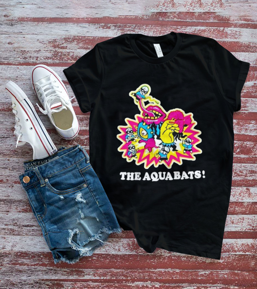The Aquabats Cartoon Explosion Versus Battle Scene T-Shirt
