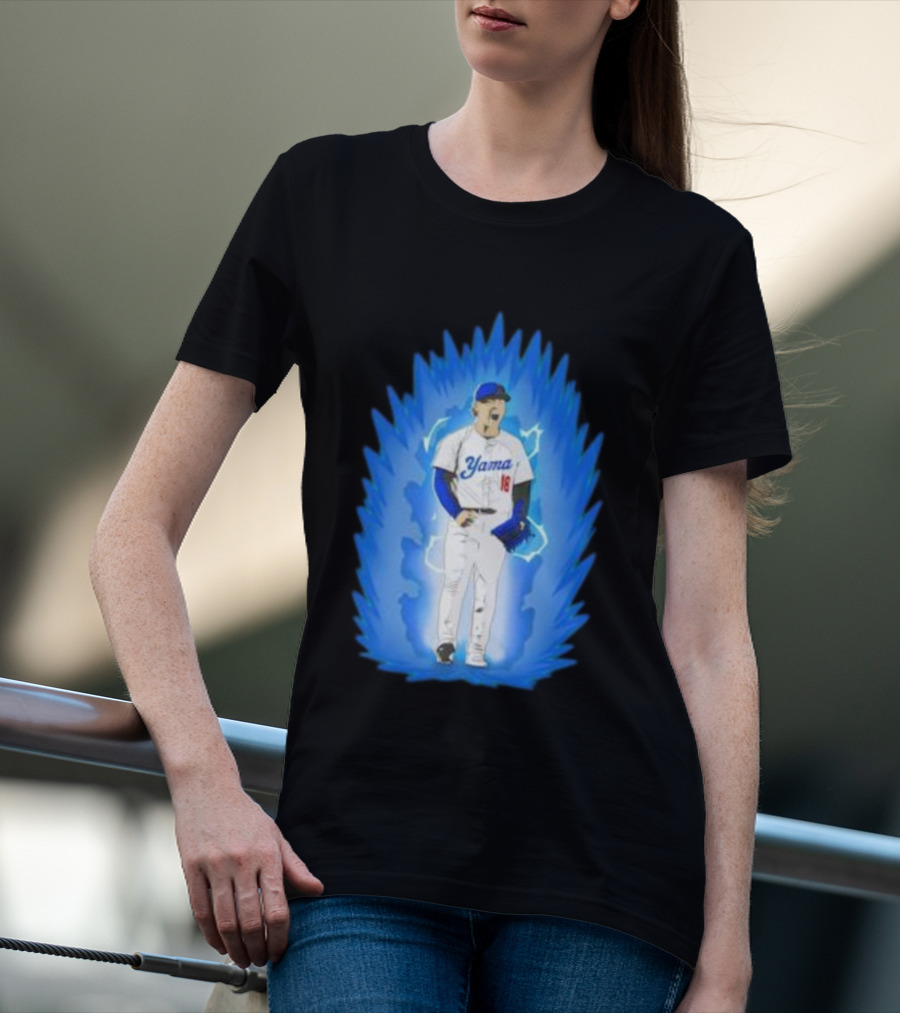 Yoshinobu Yamamoto Super Saiyan Yama 18 Los Angeles Dodgers T-Shirt