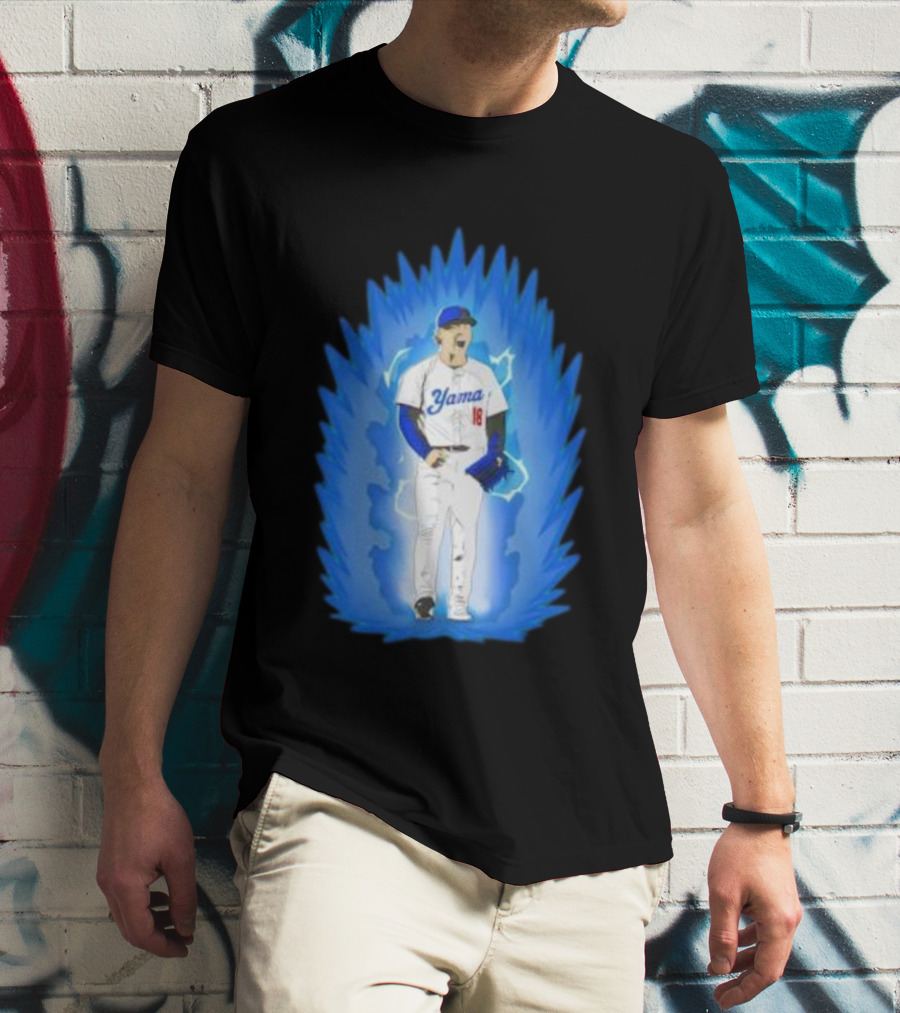 Yoshinobu Yamamoto Super Saiyan Yama 18 Los Angeles Dodgers T-Shirt