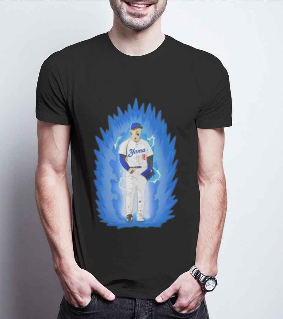 Yoshinobu Yamamoto Super Saiyan Yama 18 Los Angeles Dodgers T-Shirt