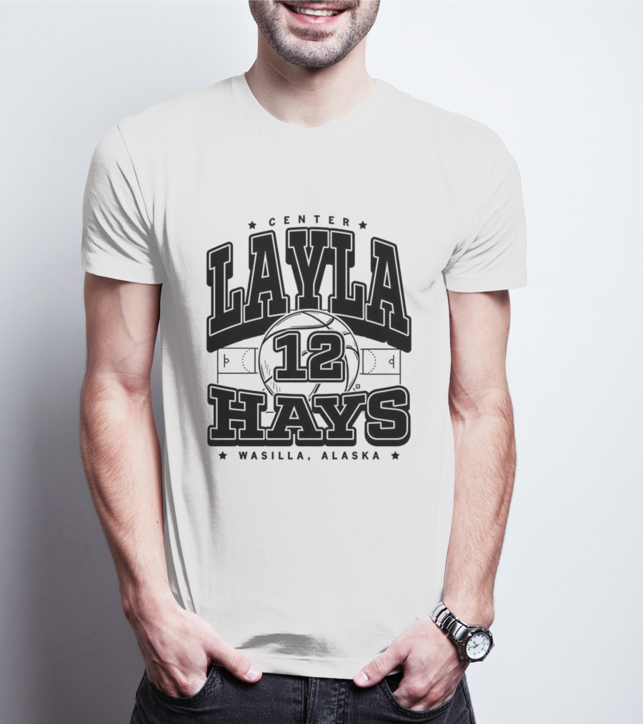 Layla Hays 12 Center Iowa State Cyclones Wasilla Alaska T-Shirt
