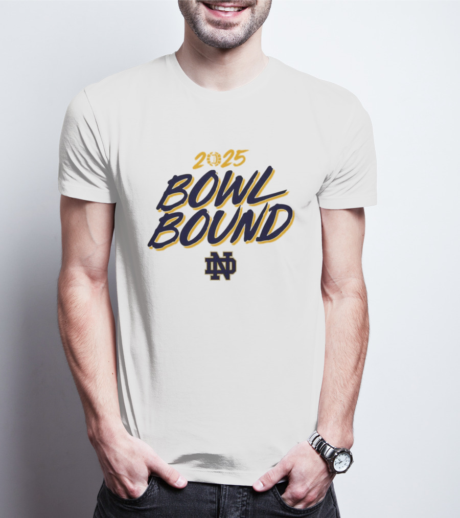 Notre Dame ND 2025 Bowl Bound Football T-Shirt