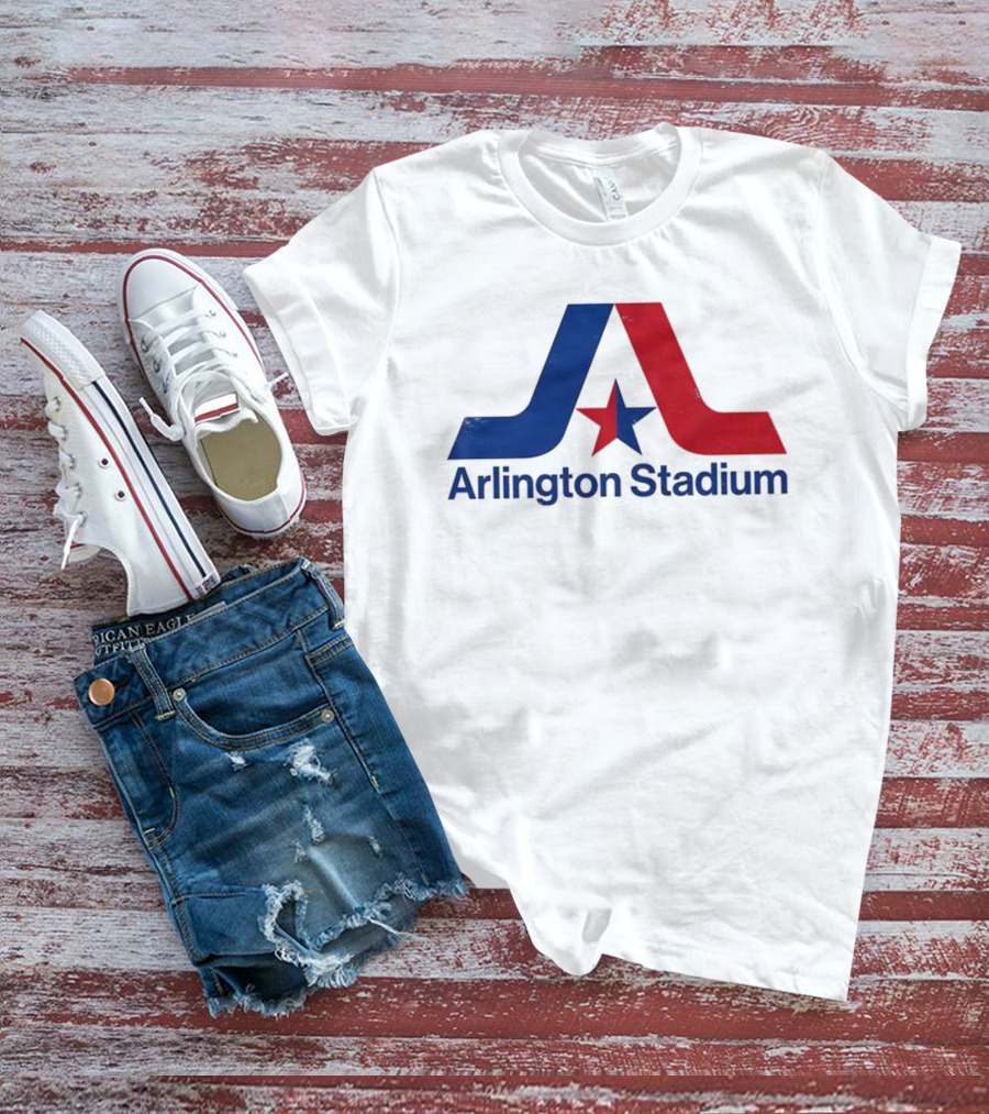 Texas Rangers Arlington Stadium Vintage Star Emblem T-Shirt