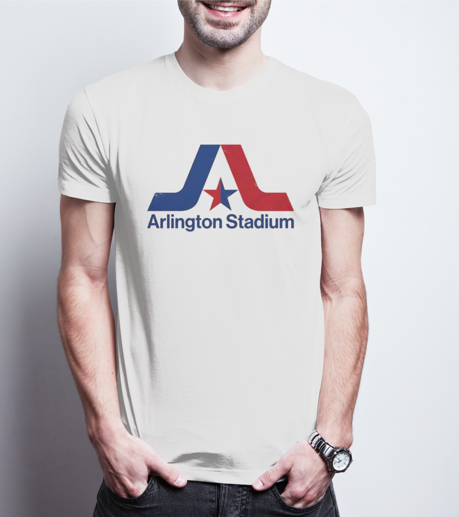 Texas Rangers Arlington Stadium Vintage Star Emblem T-Shirt
