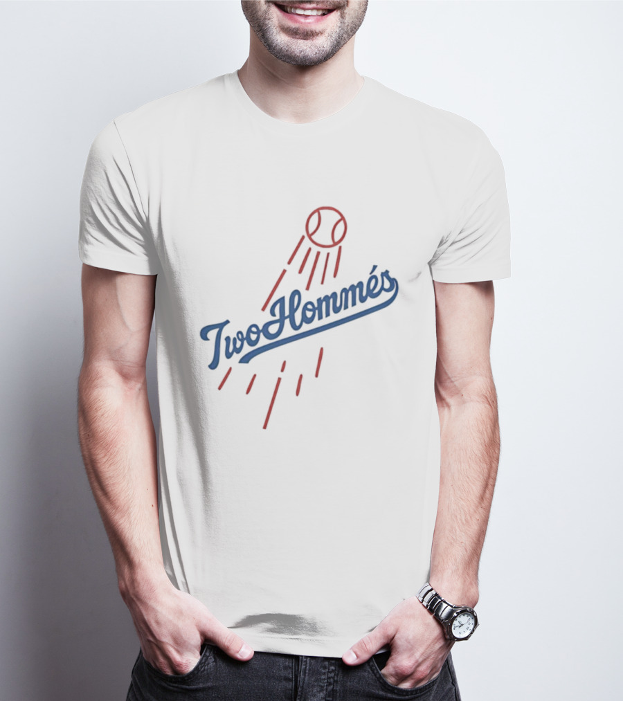 Two Hommés Baseball Collaboration Dodgers Style T-Shirt