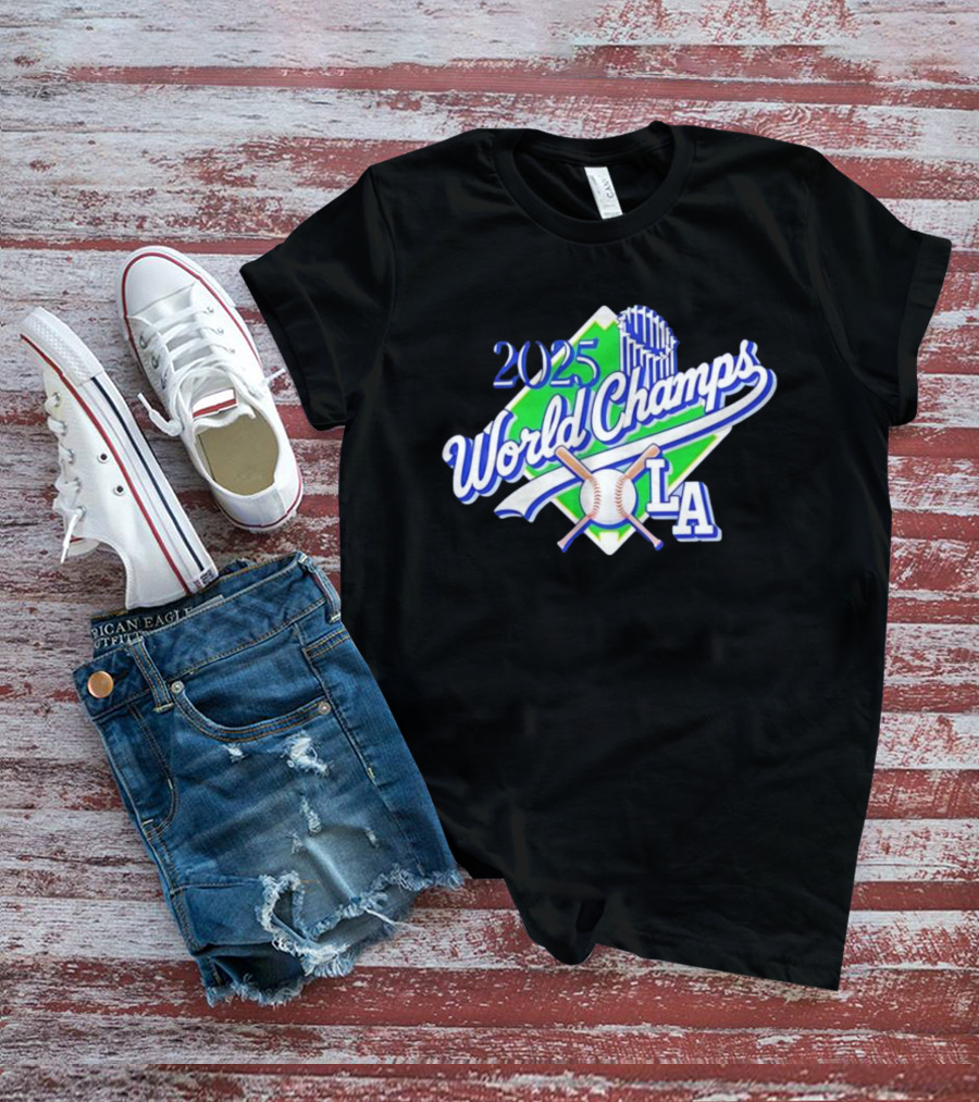 2025 World Champs LA Baseball Victory T-Shirt