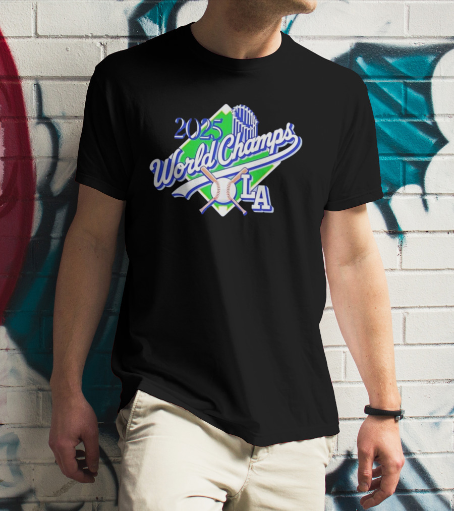2025 World Champs LA Baseball Victory T-Shirt