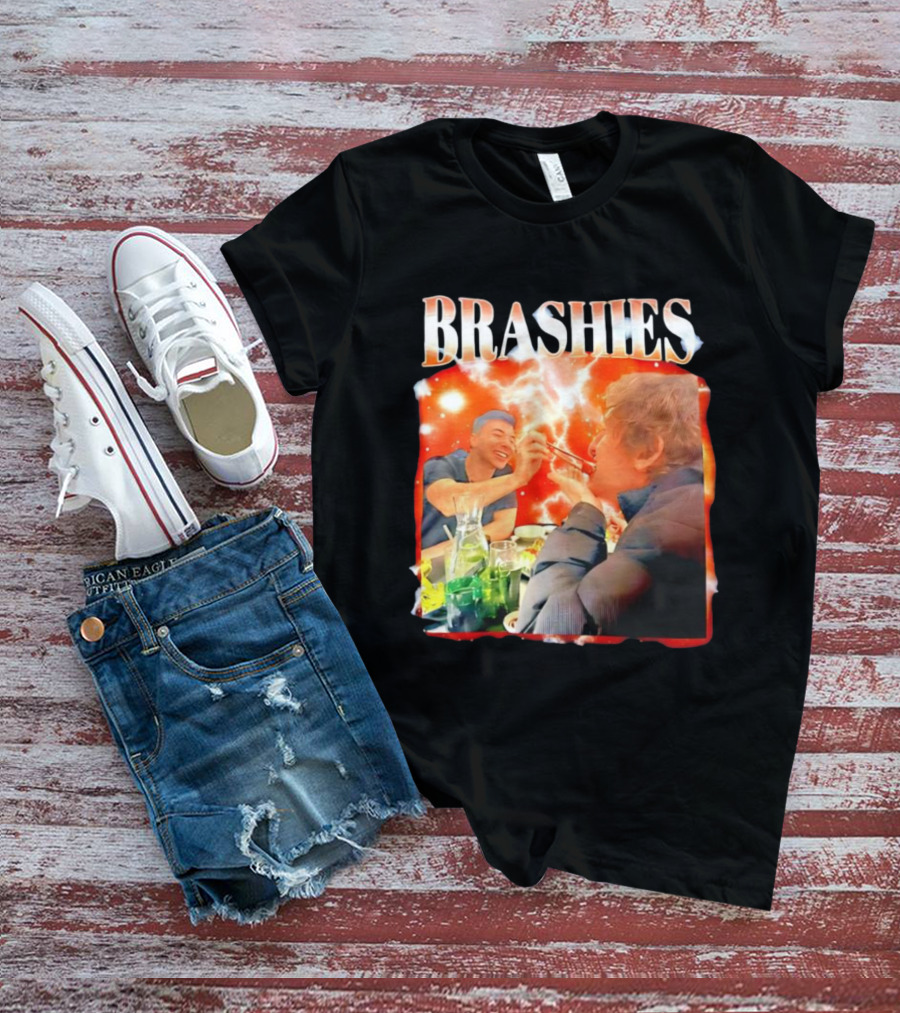 Brashies Two Man Eating With Chopsticks T-Shirt