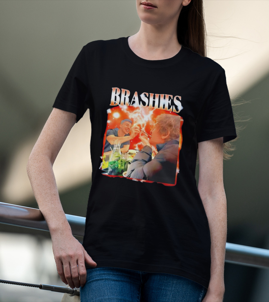 Brashies Two Man Eating With Chopsticks T-Shirt