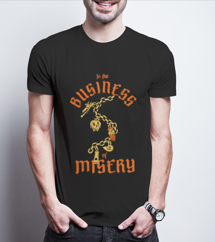 In The Business Of Misery Chain With Charms T-Shirt