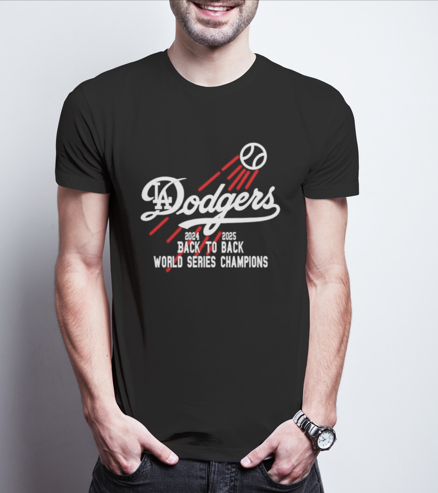LA Dodgers 2024 2025 Back To Back World Series Champions T-Shirt