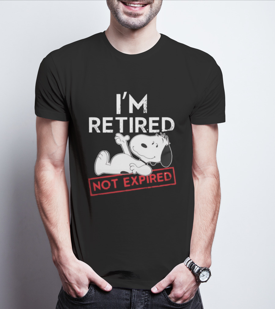 I'm Retired Not Expired Snoopy T-Shirt