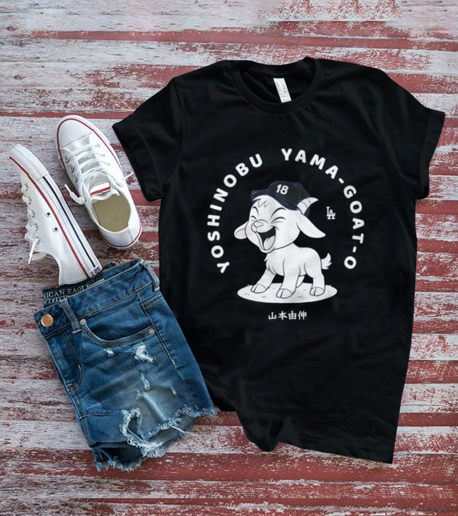 Yoshinobu Yamamoto GOAT 18 Los Angeles Dodgers T-Shirt