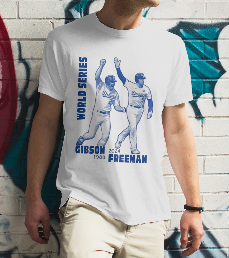 World Series Dodgers Gibson 1988 Freeman 2024 T-Shirt