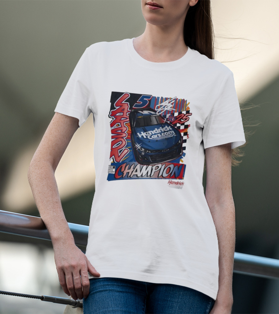 Kyle Larson 5 Champion Hendrick Cars 2025 NASCAR Cup Series T-Shirt