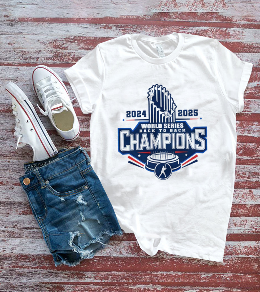 Los Angeles Dodgers World Series Back To Back 2024 2025 Champions MLB T-Shirt