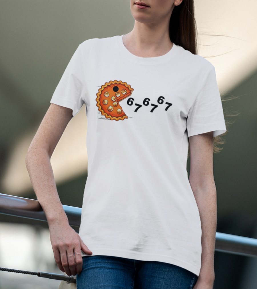 Pacman Pumpkin Pie Eating Ghosts Happy Fall Meme 67 T-Shirt