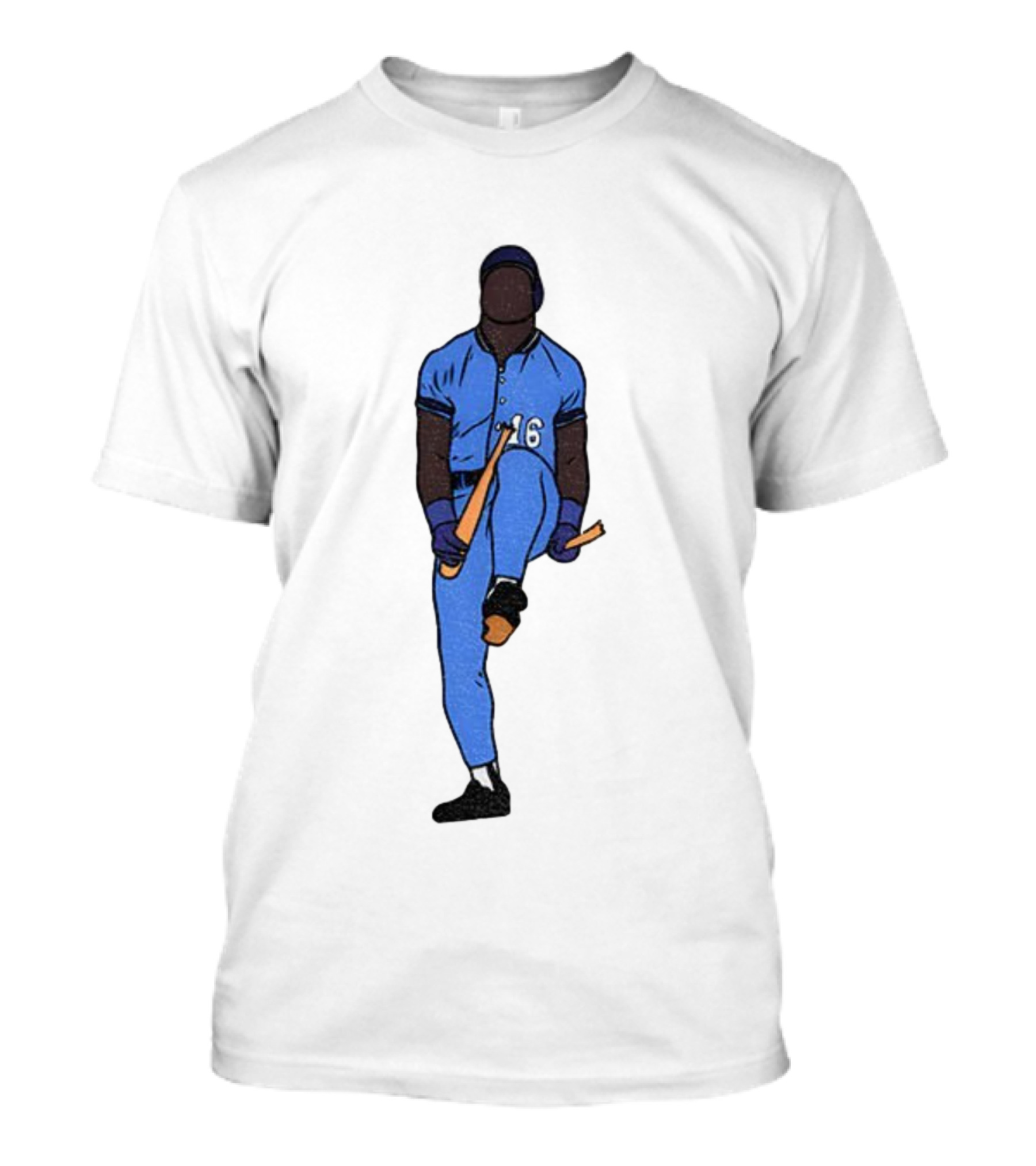 Bo Bichette Field Breaker Action Baseball Number 16 Blue Uniform T-Shirt