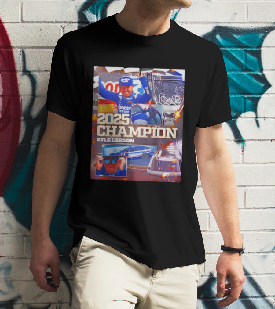 2025 Champion Kyle Larson NASCAR Cup Series Win Racing Victory T-Shirt